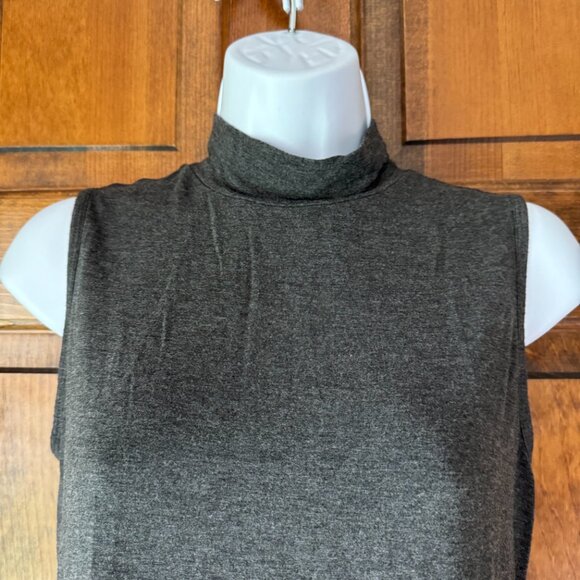 Charter Club Charcoal Gray Sleeveless Mock Turtle Small - Picture 3 of 8